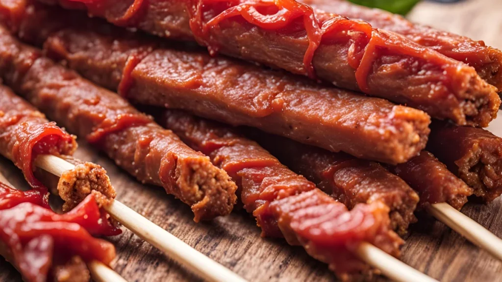 Are meat sticks healthy, meat sticks nutrition, meat stick benefits, processed meat health risks, low-carb snacks, high-protein snacks, meat sticks sodium content, grass-fed meat sticks, healthy snack options